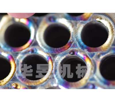 缠绕管式换热器管板氩弧脉冲焊
